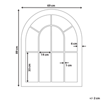 Specchio da parete con cornice in metallo Nero 69 x 89 cm dipinto tradizionale