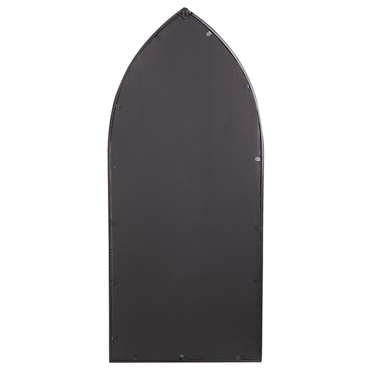 Specchio da parete Nero 50 x 115 cm a forma di finestra con cornice in metallo vintage