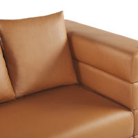 Divano Marrone Ecopelle Gambe In Metallo 3 Posti Design Moderno Mobili Soggiorno Moderni