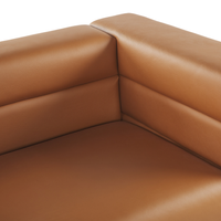 Divano Marrone Ecopelle Gambe In Metallo 3 Posti Design Moderno Mobili Soggiorno Moderni