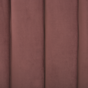 Letto con rete in velluto rosa 160 x 200 cm gambe in metallo testata retro capitonné