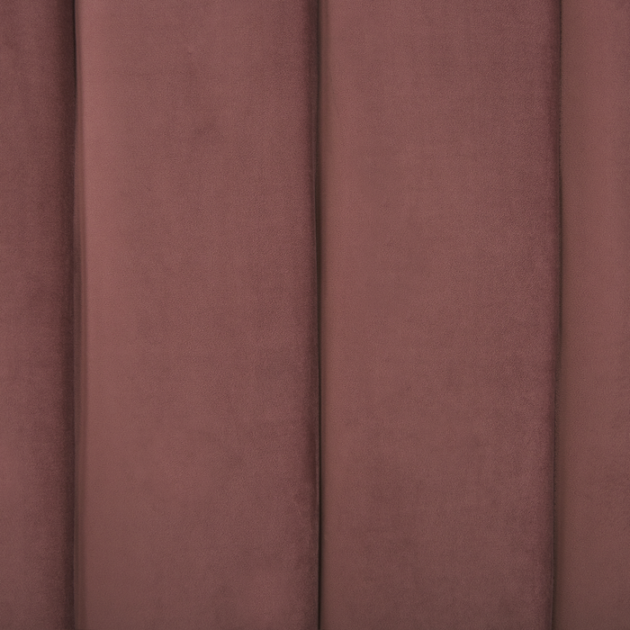 Letto con rete in velluto rosa 160 x 200 cm gambe in metallo testata retro capitonné