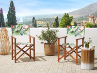 Set di 2 Teli Sostitutivi in tessuto con motivo a tucano per Sedie da giardino tessuto di ricambio