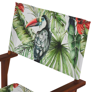 Set di 2 Teli Sostitutivi in tessuto con motivo a tucano per Sedie da giardino tessuto di ricambio