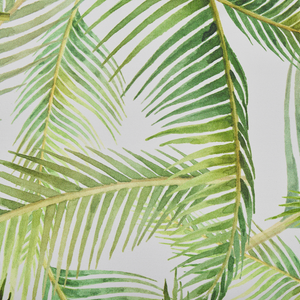 Set di 2 Teli Sostitutivi Motivo foglie Tropicali verde e bianco per Sedie da esterno schienale e sedile con imbracatura