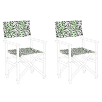 Set di 2 Teli Sostitutivi in tessuto motivo foglie Multicolore schienale e sedile con imbracatura