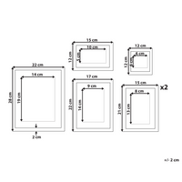 Set di 6 foto incorniciate Nero varie dimensioni moderno passpartout Decorazione da parete Gallery Ganci