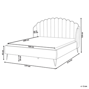 Letto con rete in velluto rosa 160 x 200 cm gambe in metallo testata retro capitonné