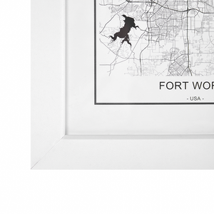 Set di 7 mappe incorniciate bianche varie dimensioni Ganci retrò Galleria soggiorno da parete