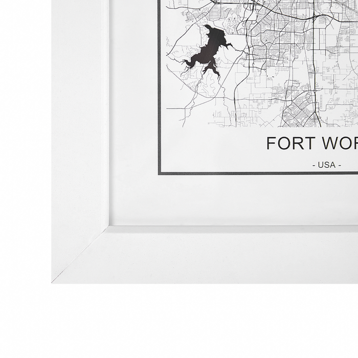 Set di 7 mappe incorniciate bianche varie dimensioni Ganci retrò Galleria soggiorno da parete