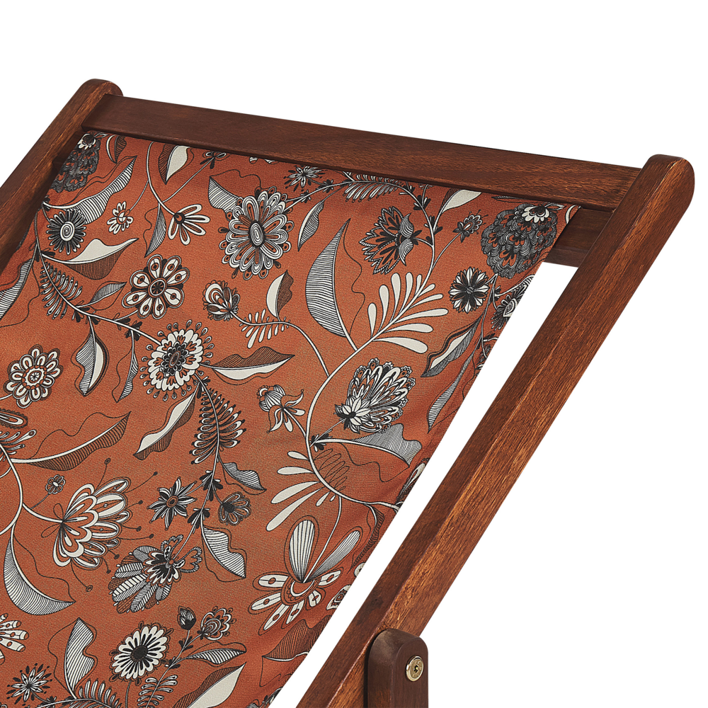 Set di 2 Teli Sostitutivi per sdraio a fantasia con fiori rossi