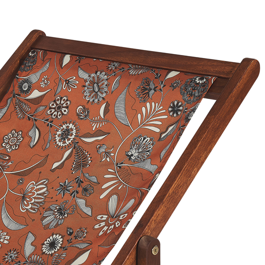 Set di 2 Teli Sostitutivi per sdraio a fantasia con fiori rossi