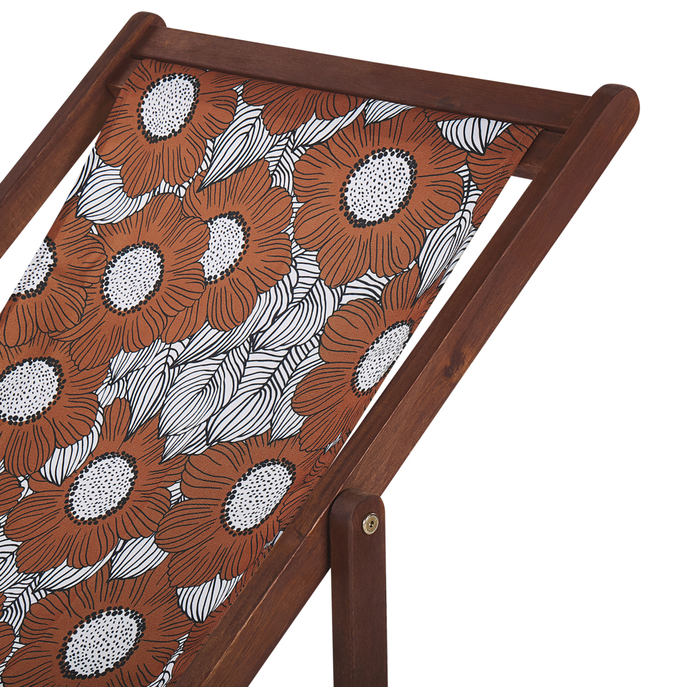 Set di 2 teli sostitutivi per sdraio papaveri di colore beige stile moderno esterno