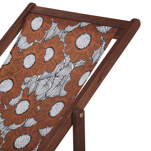 Set di 2 teli sostitutivi per sdraio papaveri di colore beige stile moderno esterno