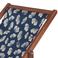 Set di 2 Teli Sostitutivi per sdraio fantasia farfalle beige e blu marino