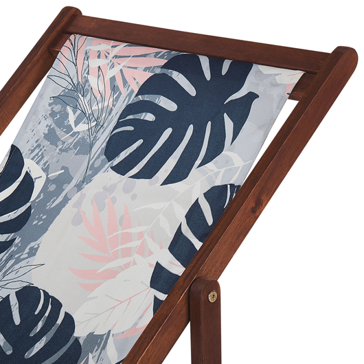 Set di 2 Teli Sostitutivi per sdraio fantasia foglie tropicali blu