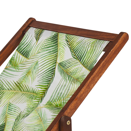 Set di 2 Teli Sostitutivi per sdraio fantasia foglie di palme verde e bianco