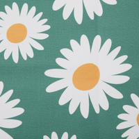 Set di 2 sedie a sdraio da giardino con struttura in legno di acacia scuro motivo camomilla in tessuto amaca sedile reclinabile pieghevole Tele di Sostituzione