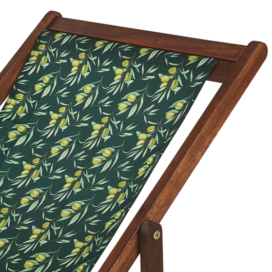 Set di 2 Teli Sostitutivi per sdraio fantasia olive verde scuro