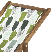 Set di 2 Teli Sostitutivi per sdraio fantasia a foglie bianco e verde