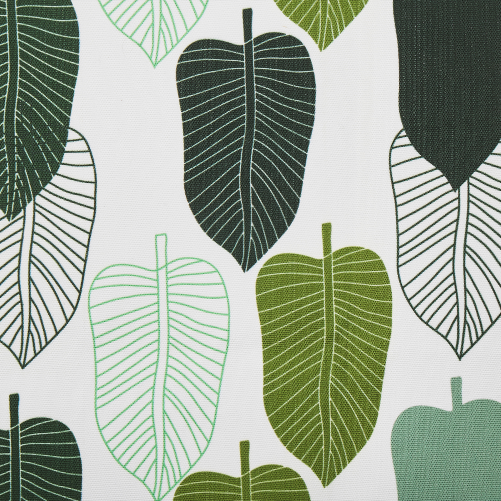 Set di 2 Teli Sostitutivi per sdraio fantasia a foglie bianco e verde