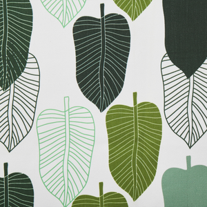 Set di 2 Teli Sostitutivi per sdraio fantasia a foglie bianco e verde