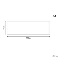 Set di 2 Teli Sostitutivi per sdraio fantasia a foglie bianco e verde
