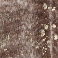 Tappeto tappetino Marrone con Finta Pelle di Vacchetta dorato 130 x 170 cm con Macchie Irregolare Moderno Rustico