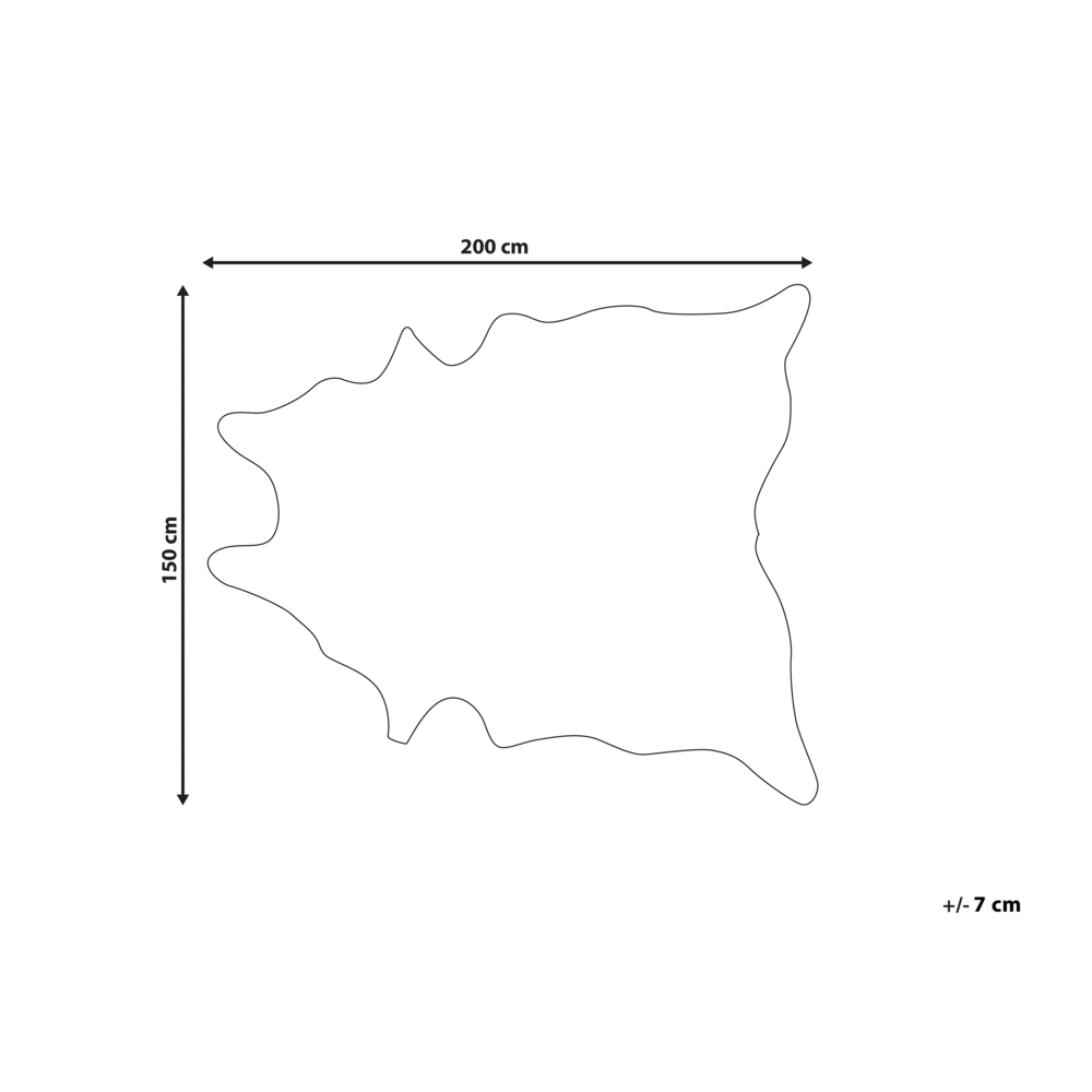 Tappeto tappetino Marrone e Bianco Ecopelle Pelle Bovina 150 x 200 cm con Macchie Irregolare Moderno Rustico