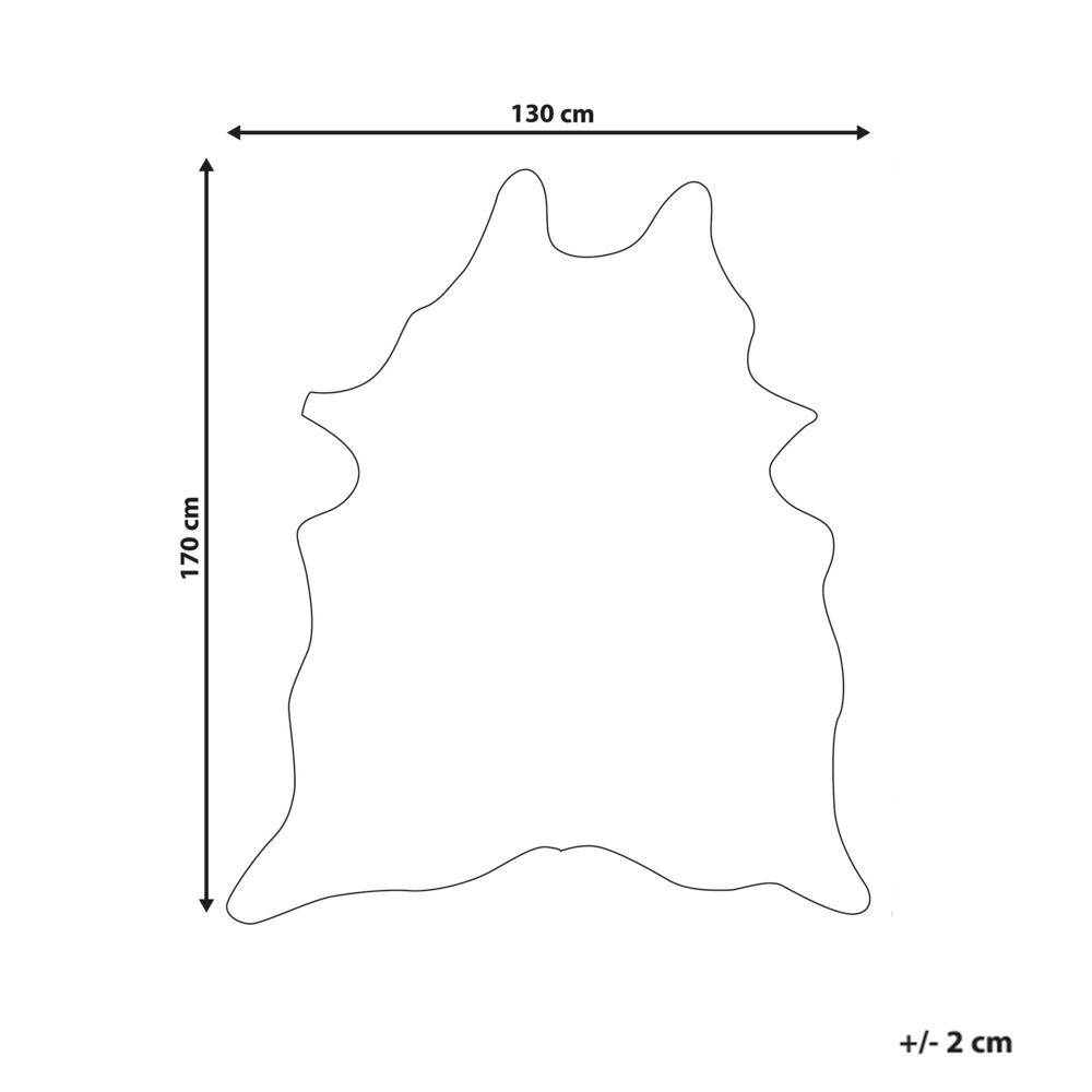 Tappeto Beige con Finta Pelle di Vacchetta dorato 130 x 170 cm con Macchie Irregolare Moderno Rustico