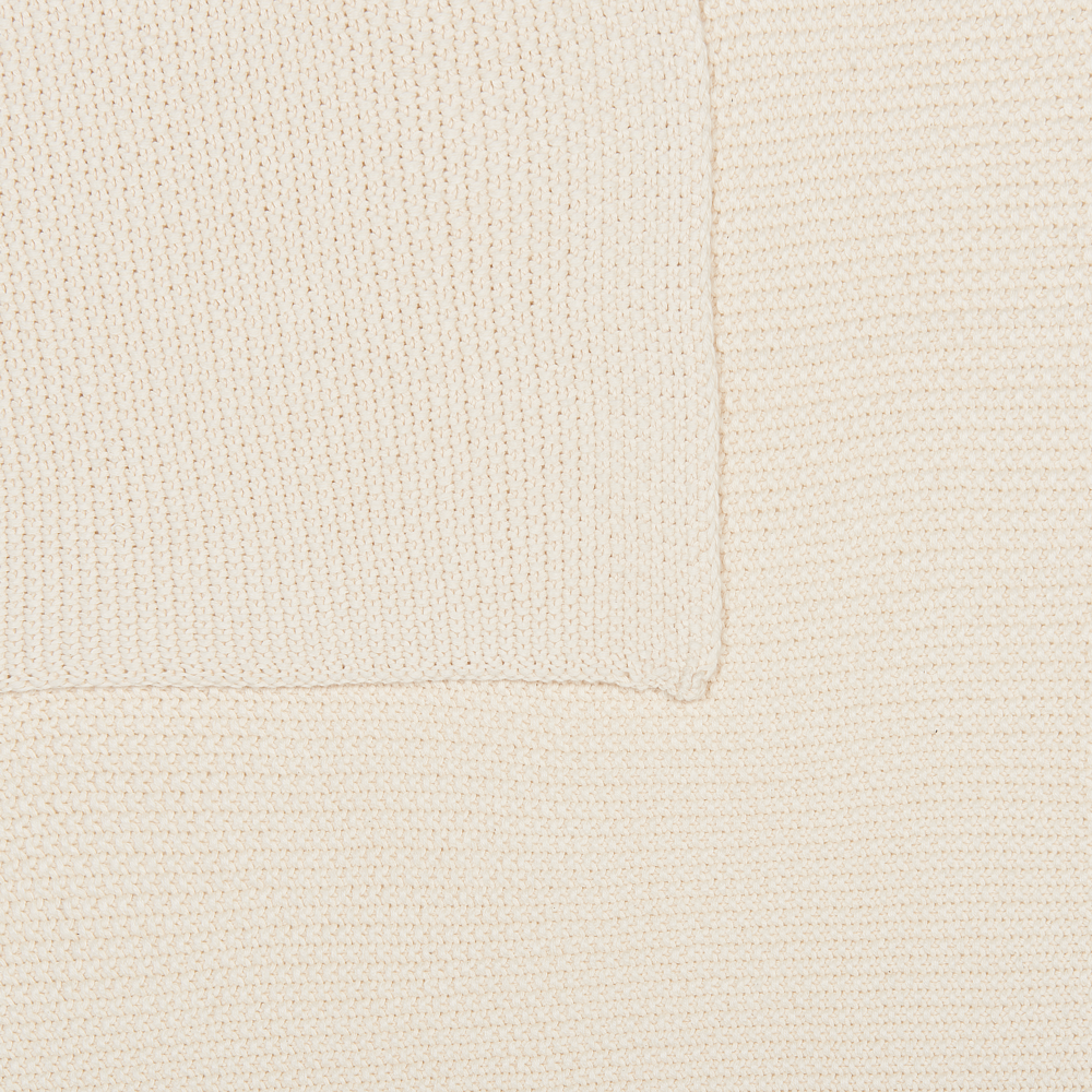 Coperta Beige Cotone 130 x 180 cm Copriletto Punto Croce Oversize