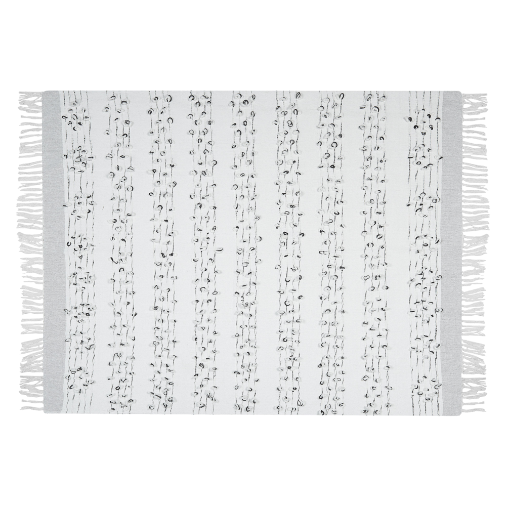 Coperta plaid Grigio Chiaro 130 x 150 cm Copriletto stile Boho