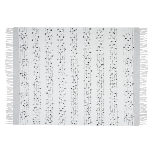 Coperta plaid Grigio Chiaro 130 x 150 cm Copriletto stile Boho