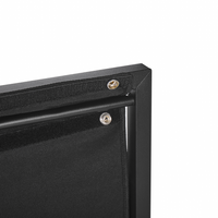 Scrivania nera con pannelli di particelle di legno scuro in metallo 60 x 118 cm Lavagna per appunti per l'home office