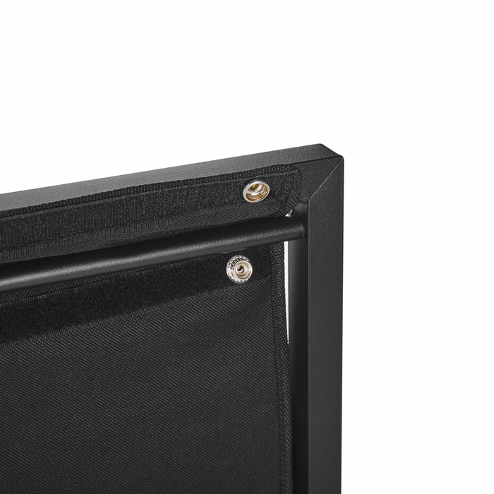 Scrivania nera con pannelli di particelle di legno scuro in metallo 60 x 118 cm Lavagna per appunti per l'home office