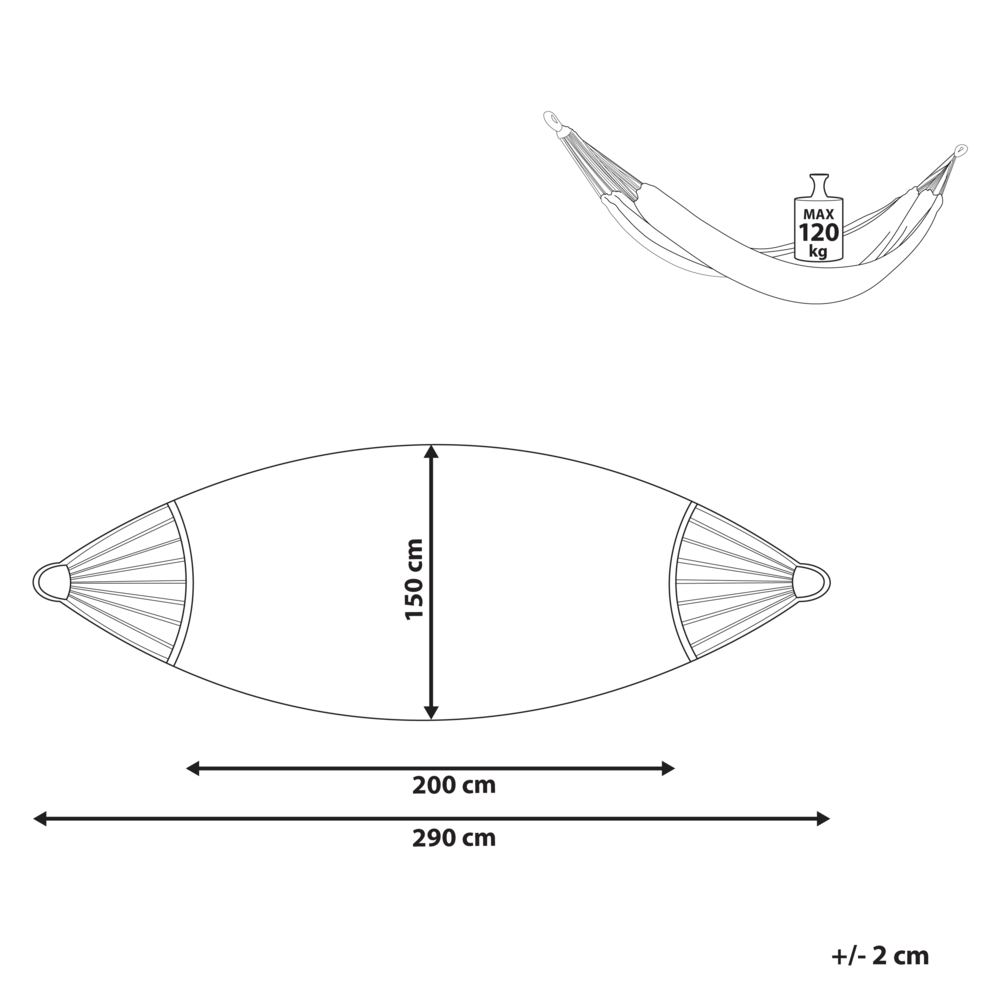 Amaca da giardino Sedile altalena in cotone grigio e poliestere per interni ed esterni in stile Boho