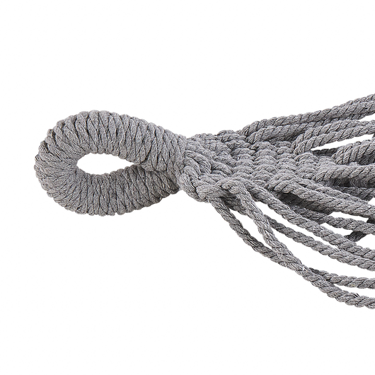 Amaca da giardino in cotone grigio chiaro e sedile altalena in poliestere per interni ed esterni in stile boho