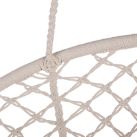 Sedia sospesa poltrona pensile Sedile intrecciato in macramè bianco Sedia a dondolo per interni Stile Boho