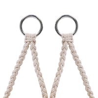 Sedia sospesa poltrona pensile Sedile intrecciato in macramè bianco Sedia a dondolo per interni Stile Boho