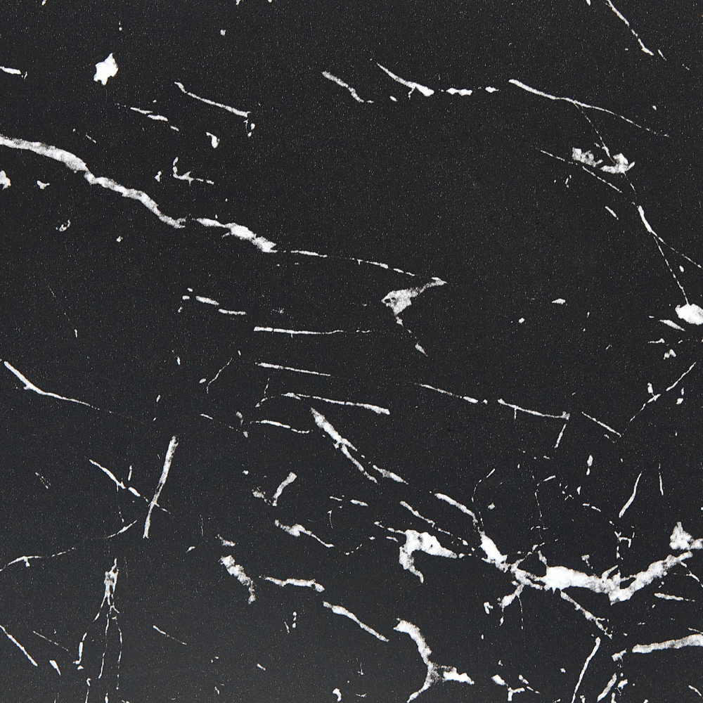 Tavolo da pranzo in marmo Nero con piano in MDF Nero base in metallo tavolo da cucina rotondo industriale da 90 cm