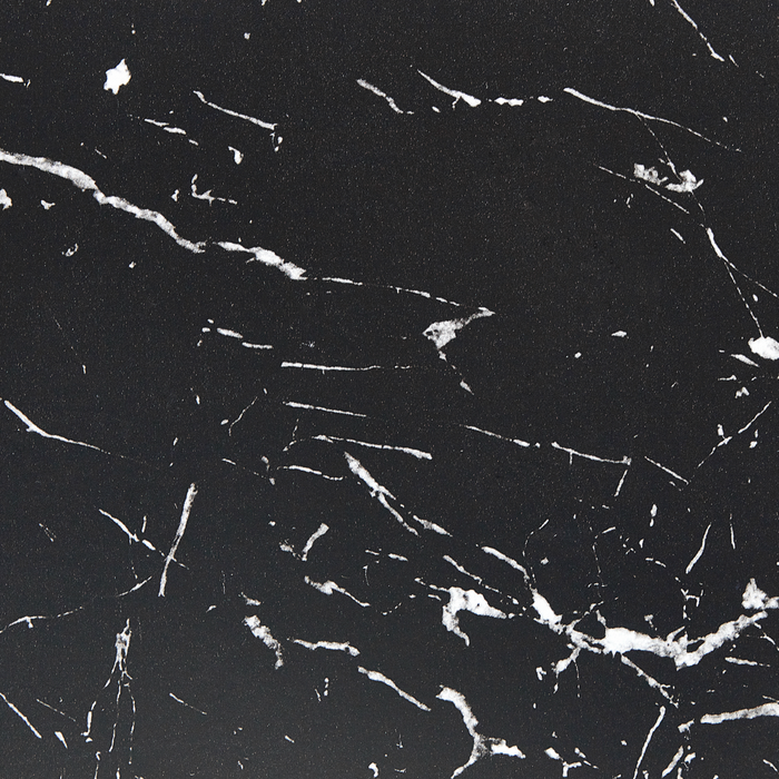 Tavolo da pranzo in marmo Nero con piano in MDF Nero base in metallo tavolo da cucina rotondo industriale da 90 cm