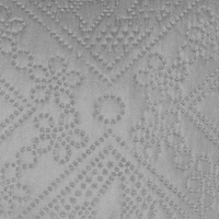 Copriletto in Tessuto di Poliestere Grigio 160 x 220 cm con Cuscini Motivo in Rilievo Decorativo Copriletto Lenzuola Classico Camera da Letto