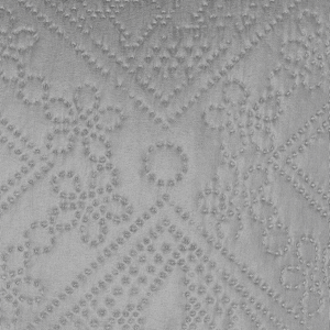 Copriletto in Tessuto di Poliestere Grigio 160 x 220 cm con Cuscini Motivo in Rilievo Decorativo Copriletto Lenzuola Classico Camera da Letto