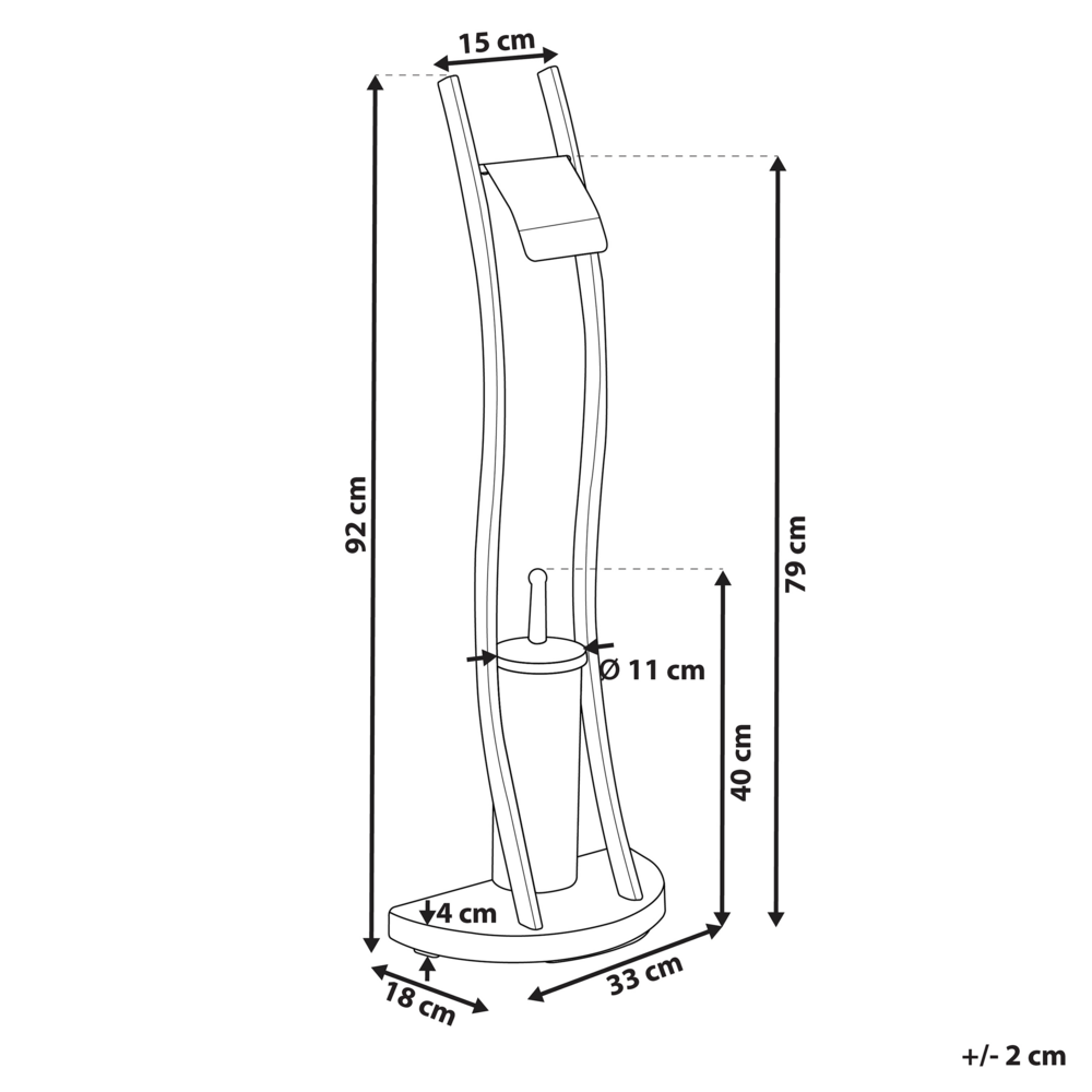 Porta Carta Igienica e Porta Scopino Acciaio argento Cromato Lucido Freestanding Accessori Bagno Moderni