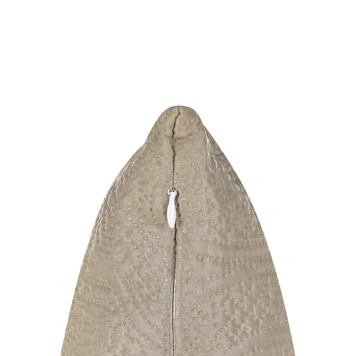 Copriletto in tessuto poliestere tortora 160 x 220 cm con cuscini motivo goffrato copriletto decorativo design classico camera da letto