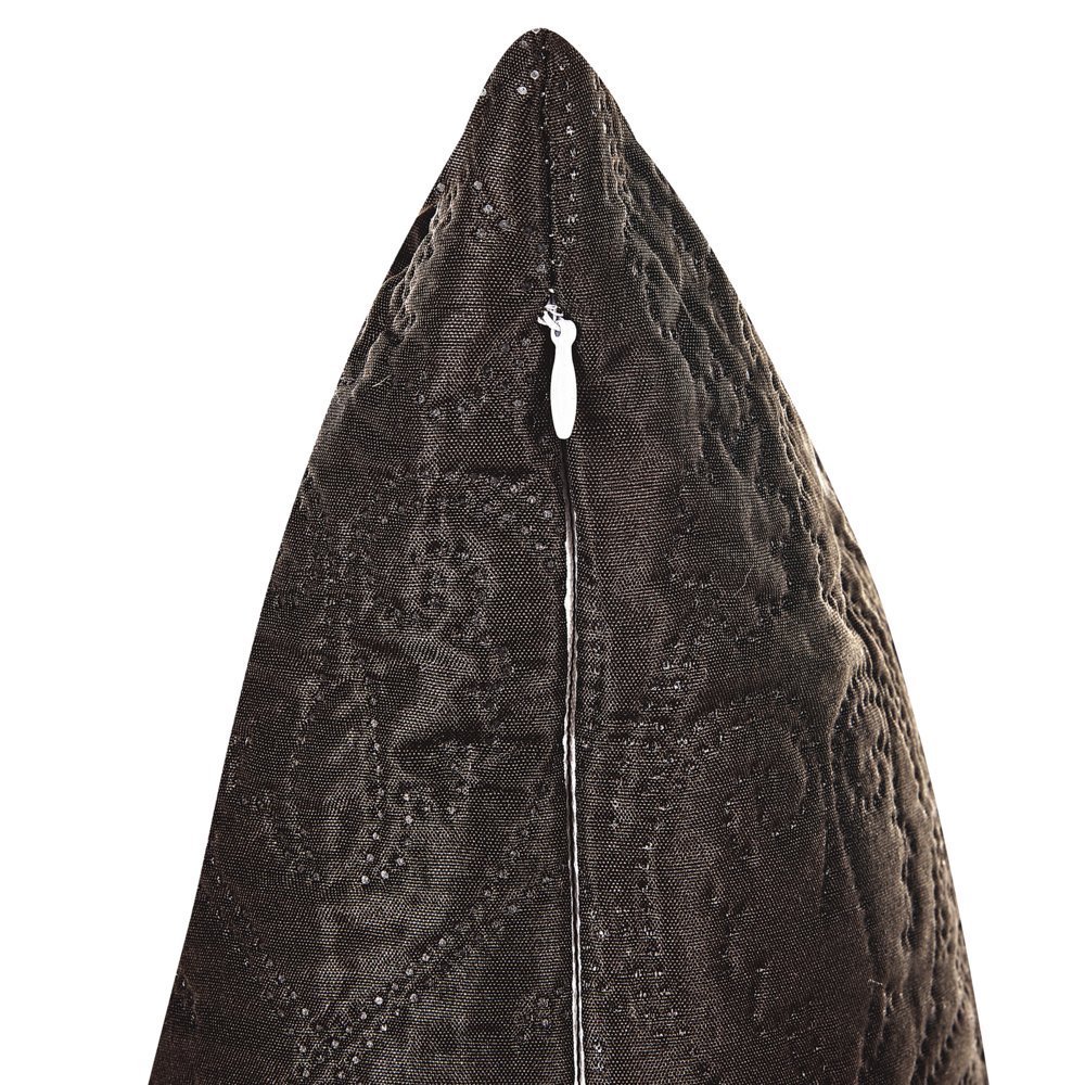 Set copriletto e cuscini in tessuto di poliestere marrone 160 x 220 cm motivo goffrato decorativo biancheria da letto classico camera da letto