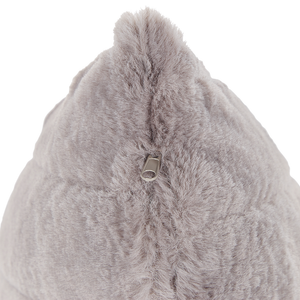 Set di 2 cuscini in poliestere grigio 45 x 45 cm Glam con cerniera in rilievo pelo soggiorno camera da letto