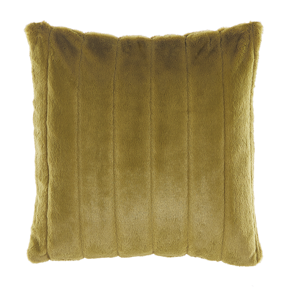 Set di 2 cuscini in poliestere verde 45 x 45 cm Glam con cerniera in rilievo pelo soggiorno camera da letto