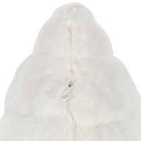 Set di 2 cuscini in poliestere bianco 45 x 45 cm Glam con cerniera in rilievo pelo soggiorno camera da letto