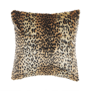 Set di 2 cuscini in acrilico marrone 45 x 45 cm Glam leopardato con zip pelo Soggiorno Camera da letto